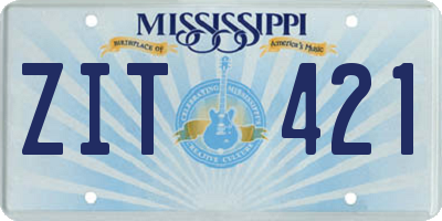 MS license plate ZIT421