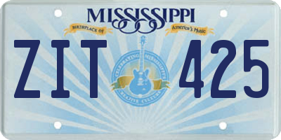 MS license plate ZIT425