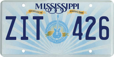 MS license plate ZIT426