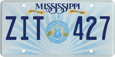 MS license plate ZIT427