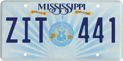 MS license plate ZIT441