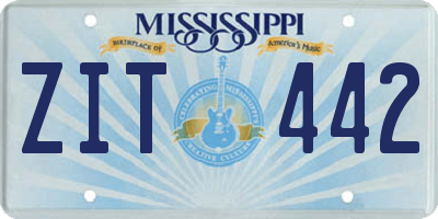 MS license plate ZIT442