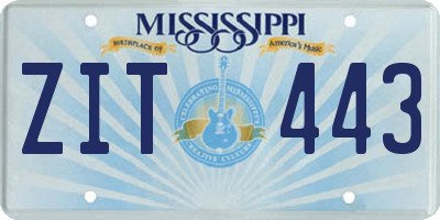 MS license plate ZIT443