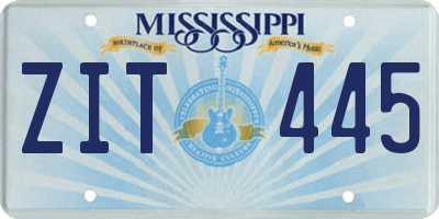 MS license plate ZIT445