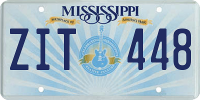 MS license plate ZIT448