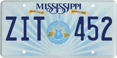 MS license plate ZIT452