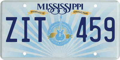 MS license plate ZIT459