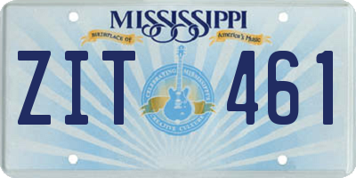 MS license plate ZIT461