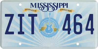 MS license plate ZIT464