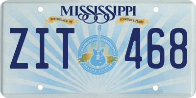 MS license plate ZIT468