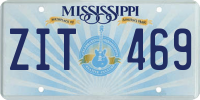 MS license plate ZIT469