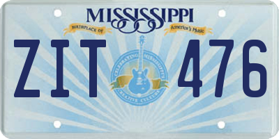 MS license plate ZIT476