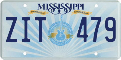 MS license plate ZIT479