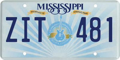 MS license plate ZIT481