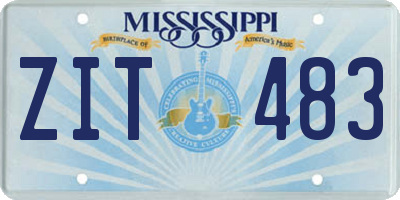 MS license plate ZIT483