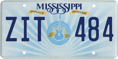 MS license plate ZIT484