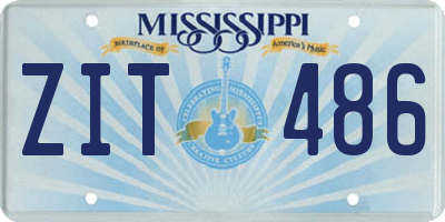 MS license plate ZIT486