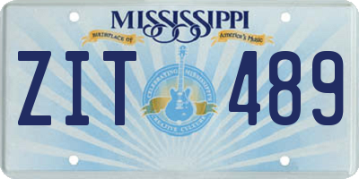 MS license plate ZIT489