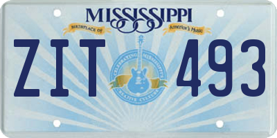 MS license plate ZIT493