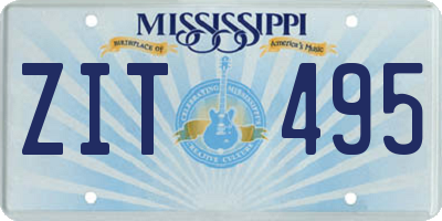 MS license plate ZIT495