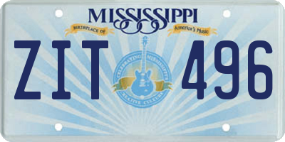 MS license plate ZIT496