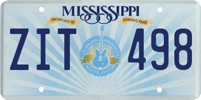 MS license plate ZIT498