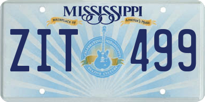 MS license plate ZIT499