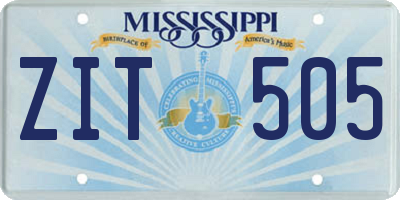 MS license plate ZIT505