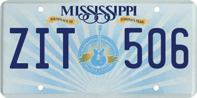 MS license plate ZIT506