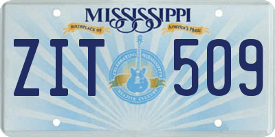 MS license plate ZIT509