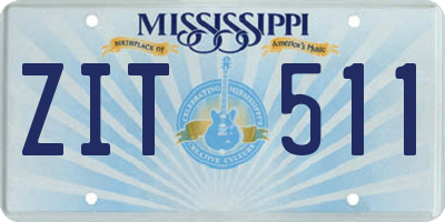 MS license plate ZIT511