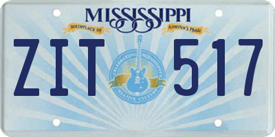 MS license plate ZIT517