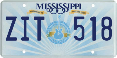 MS license plate ZIT518