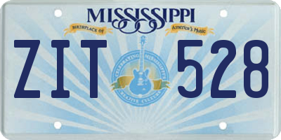 MS license plate ZIT528