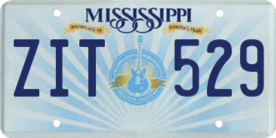 MS license plate ZIT529