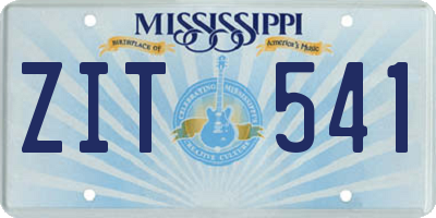 MS license plate ZIT541