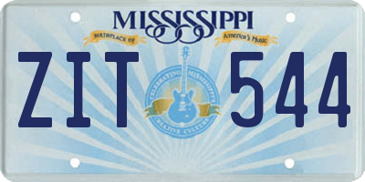 MS license plate ZIT544