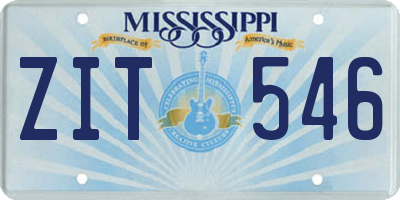 MS license plate ZIT546