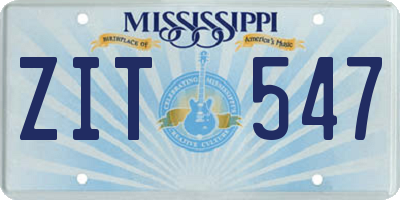MS license plate ZIT547