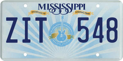 MS license plate ZIT548