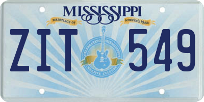 MS license plate ZIT549