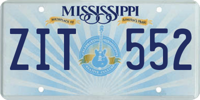 MS license plate ZIT552