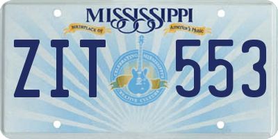 MS license plate ZIT553