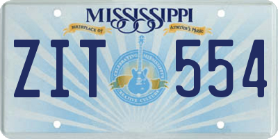 MS license plate ZIT554