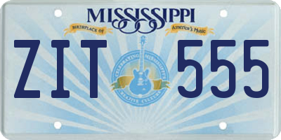 MS license plate ZIT555