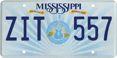 MS license plate ZIT557