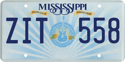 MS license plate ZIT558