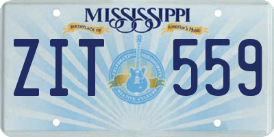 MS license plate ZIT559
