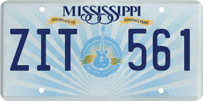 MS license plate ZIT561