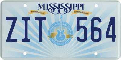 MS license plate ZIT564